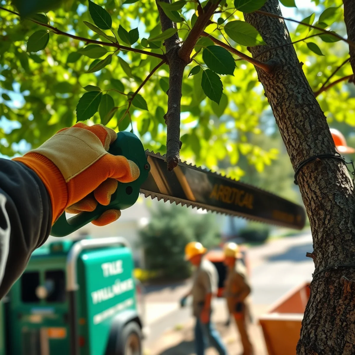 Hayworth Tree Service crew performing tree trimming & pruning in Mid-Michigan